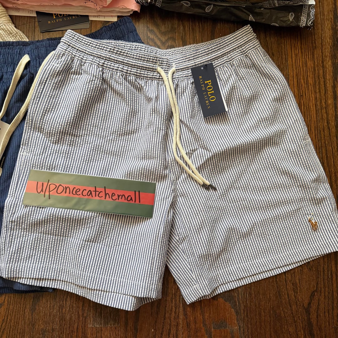 Travis Scott and Union sneakers with Ralph Lauren seersucker and corduroy shorts — photo 7