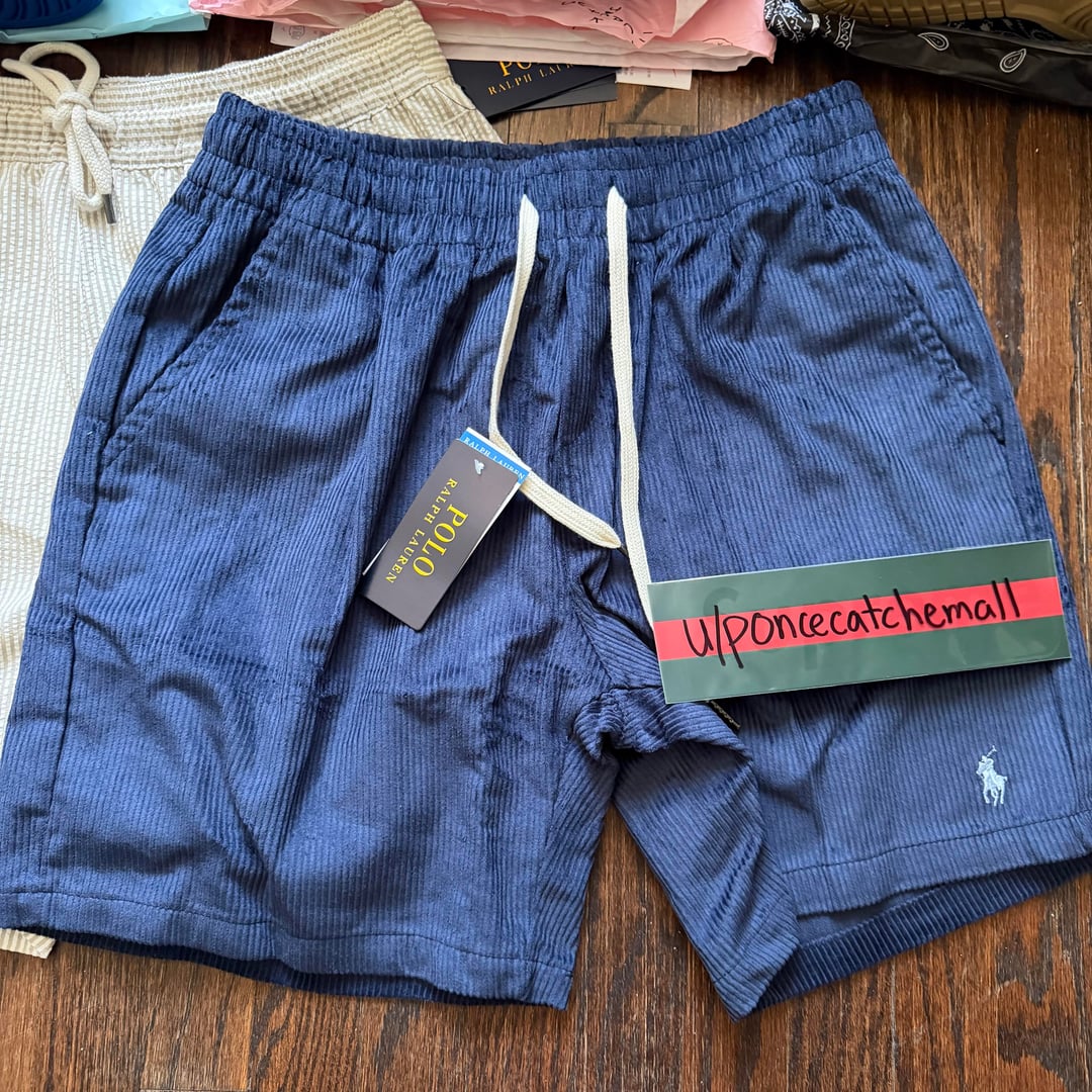 Travis Scott and Union sneakers with Ralph Lauren seersucker and corduroy shorts — photo 10